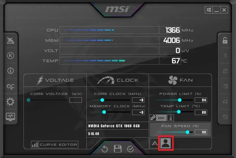 How to Control GPU Fan Speed Using MSI Afterburner 8 user-define-button