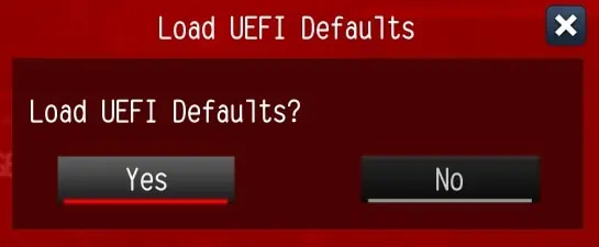 How to Reset BIOS on ASRock? 4 Effective Ways 3 yes-uefi-defaults-asrock-bios