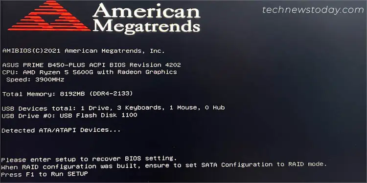 ASUS BIOS Update: 5 Easy Ways 12 amibios-screen-press-f1