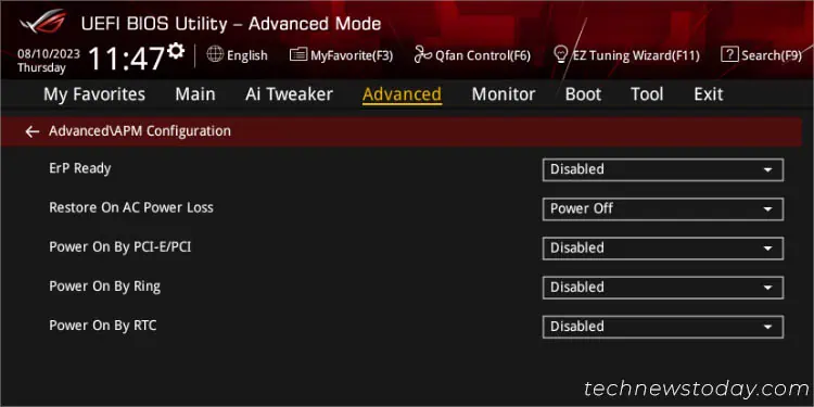 How to Navigate and Set Up Your ASUS BIOS Easily 17 apm-configuration-asus-bios