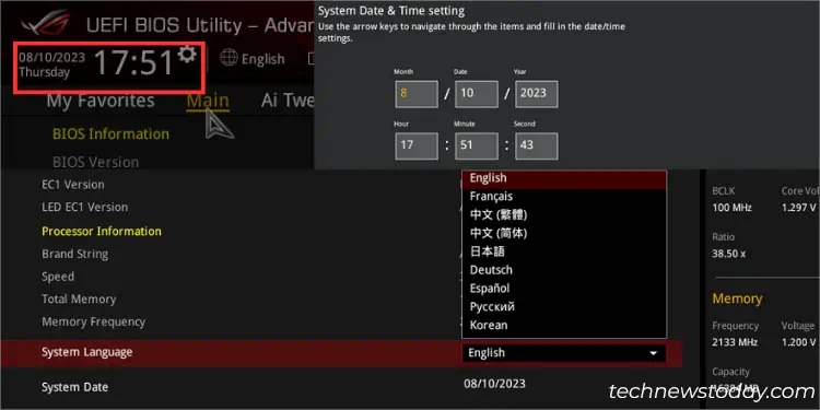 How to Navigate and Set Up Your ASUS BIOS Easily 5 asus-bios-date-time-and-language
