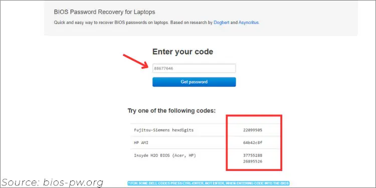 How to Reset BIOS Password? 9 Possible Ways 6 bios-code-generation-from-bios-pw-org