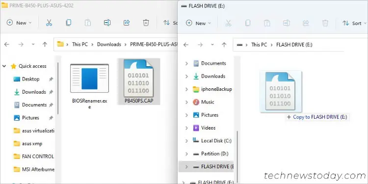 BIOS Update Failed? Try These Methods to Recover 3 copy-bios-file-to-flash-drive