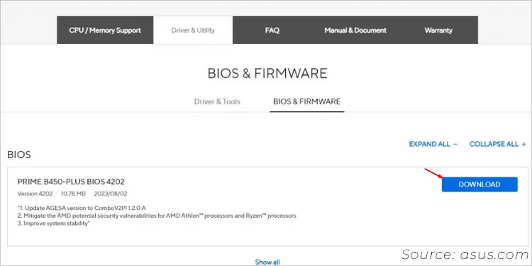 BIOS Update Failed? Try These Methods to Recover 1 downloading-latest-asus-bios-version