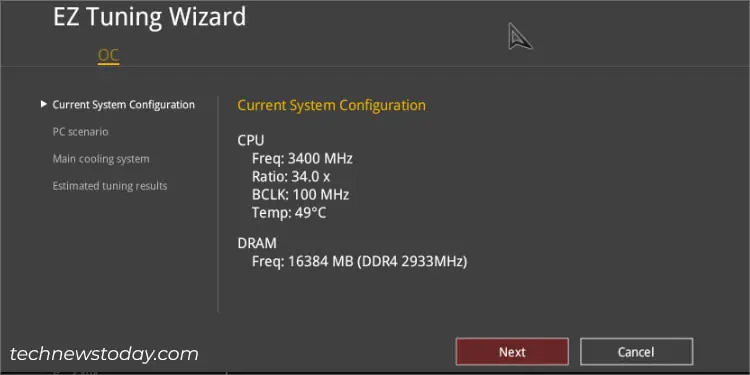 ASUS Overclocking: From Basic to Advanced 9 ez-tuning-wizard-current-system-config