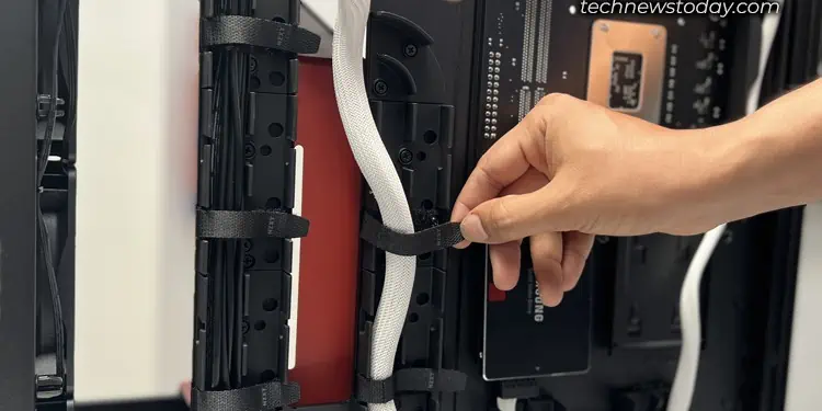 Power Supply Cable Management Tips & Tricks 8 fasten-atx-cable-using-velcro