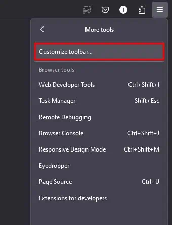 How to Screenshot on Firefox 3 firefox-customize-toolbar