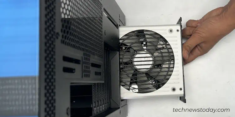 How to Fix an Overheating Power Supply 6 install-psu-with-fan-upside-face-1