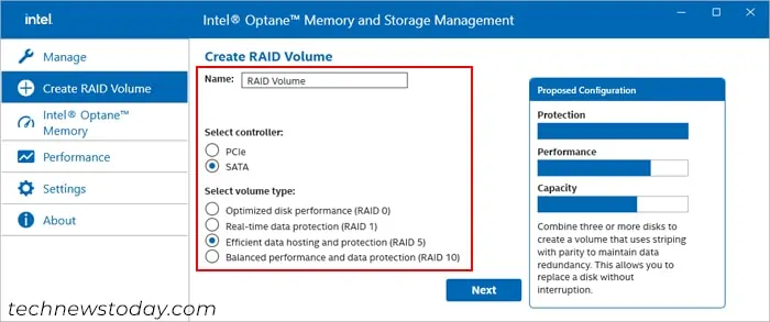 intel-optane-memory-and-storage-management-raid-volume-controller-level-1