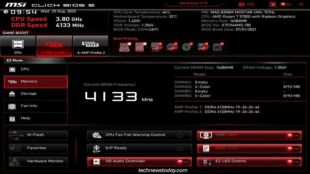 How To Enable XMP In MSI Motherboard BIOS 2 msi-bios-xmp-profile-values