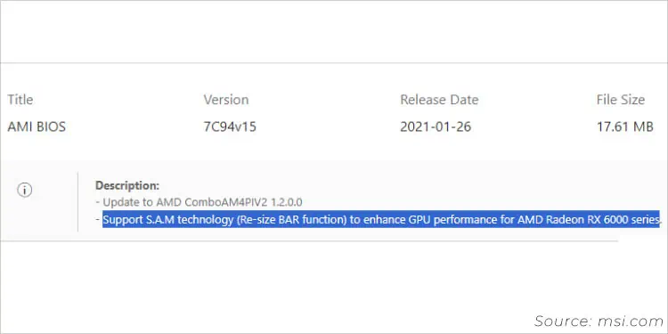 Is BIOS Update Necessary? 8 Reasons to Do It 11 resize-bar-msi-bios-update