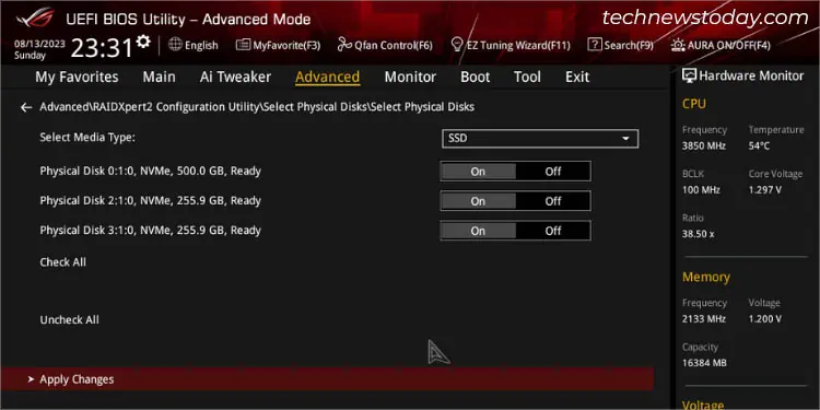 select-meda-type-select-disk-and-apply-changes