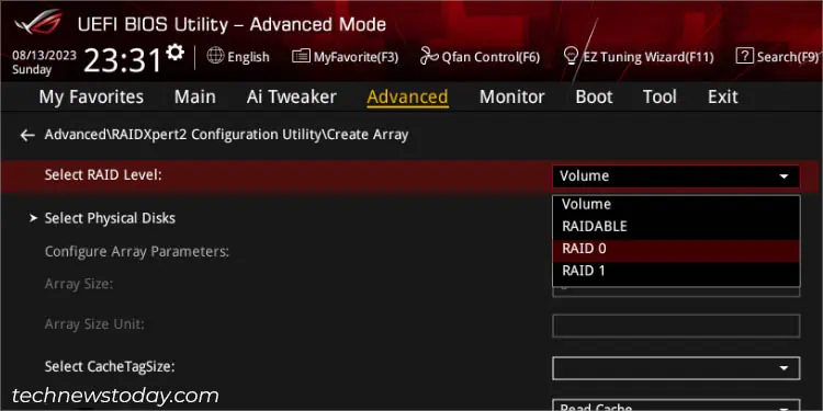 selecting-raid-level-asus-amd-bios