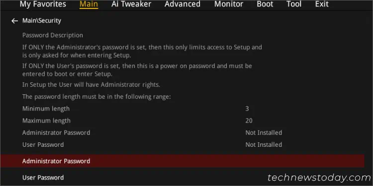 How to Navigate and Set Up Your ASUS BIOS Easily 13 setting-bios-password