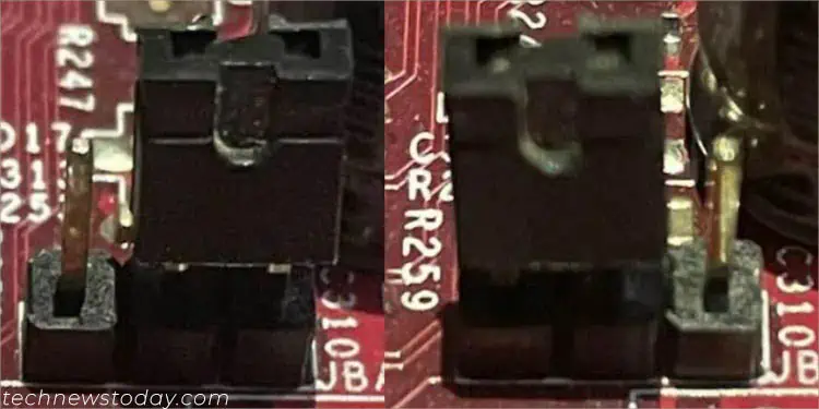 How to Reset BIOS? 4 Easy and Effective Ways 9 three-pin-header-clear-cmos-jumper