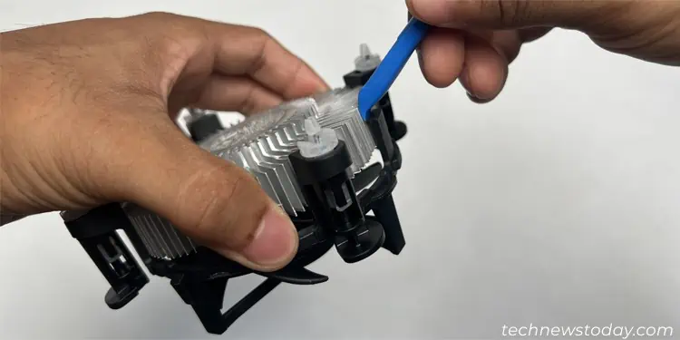 How to Clean CPU Cooler 8 unlock-clip-push-pin-cpu-cooler-heatsink-fan
