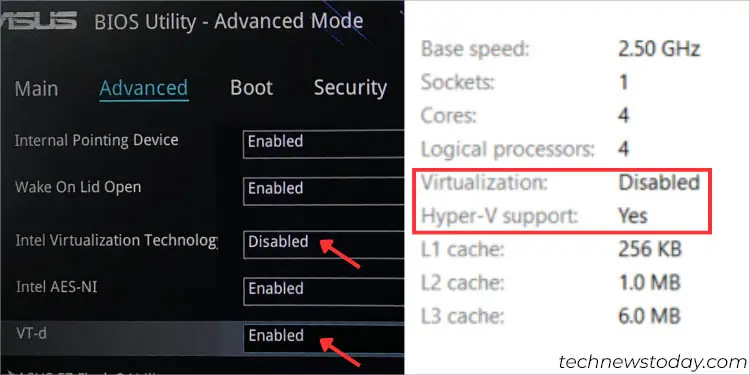 vtd-enabled-hyper-v-support-yes