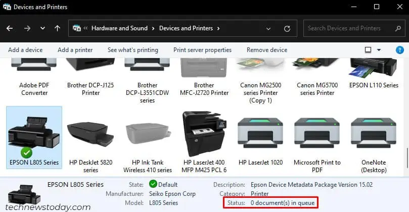 How to Fix a Printer That's Not Printing 8 0-documents-in-queue-status