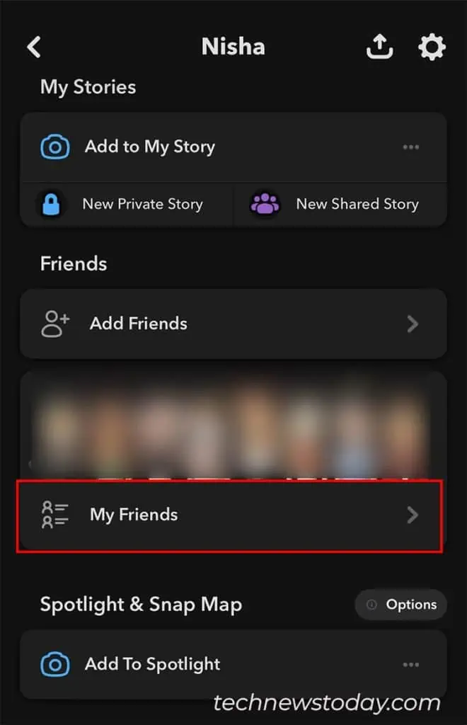 How Does Your Snap Score Go Up? 6 Ways to Increase It 7 Go-to-your-Snapchat-profile-and-tap-on-My-Friends-660x1024