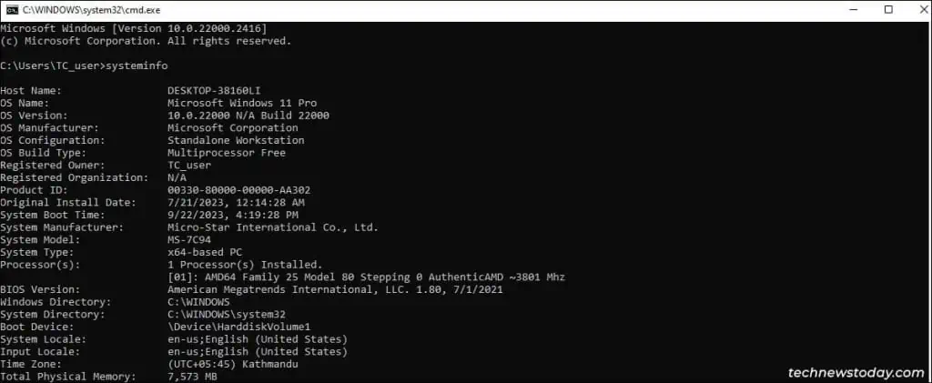 How to Check PC Specs on Windows 11 6 Pc-specs-via-Command-Prompt-1-1024x421