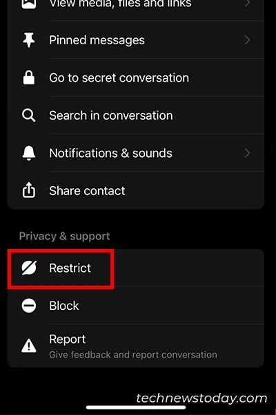 How to Delete Someone from Messenger 7 Restrict-someone-on-messenger