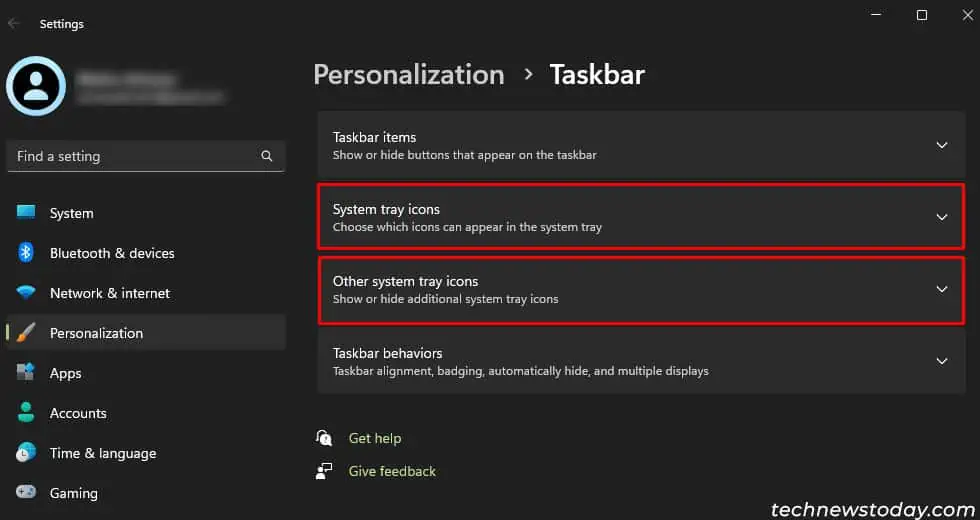 Show All Taskbar Icons in Windows 11: 3 Ways 6 System-tray-Icons-options