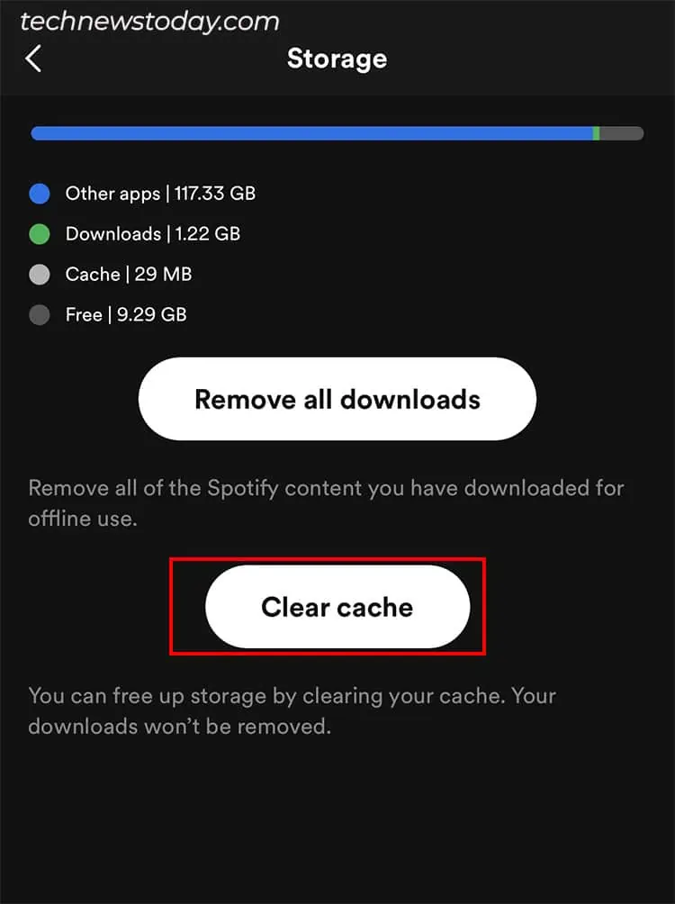 Tap-Clear-Cache
