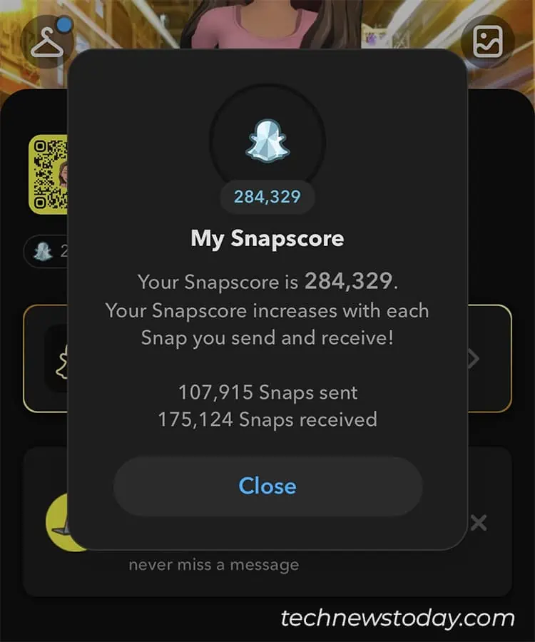 How Does Your Snap Score Go Up? 6 Ways to Increase It 6 Tap-on-the-Numbers-to-see-your-Snap-score