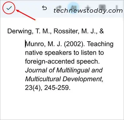 How to Indent Second Line in Google Docs for Citations 11 Tap-tick-to-confirm