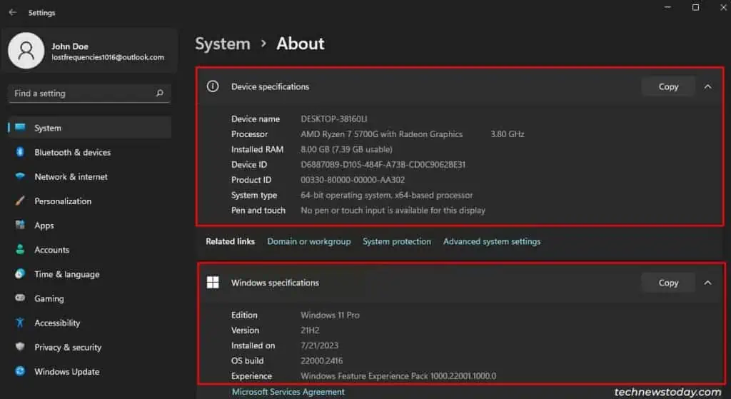 How to Check PC Specs on Windows 11 4 View-PC-specs-from-About-1024x559