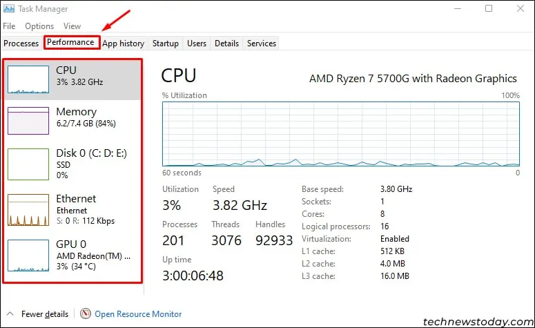 How to Check PC Specs on Windows 11 7 View-Specs-from-Task-Manager-1