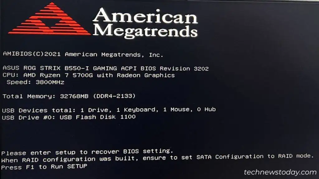 What is BIOS Flashback and How to Use It? 11 ami-bios-screen-to-run-setup-1024x576