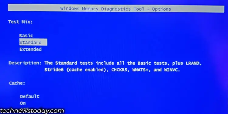 basic-standard-and-extended-test-on-memdiag