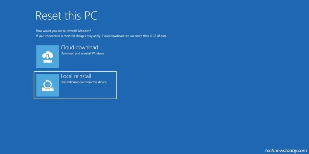 How To Factory Reset Your Windows Computer 4 cloud-download-local-reinstall-windows-1024x512