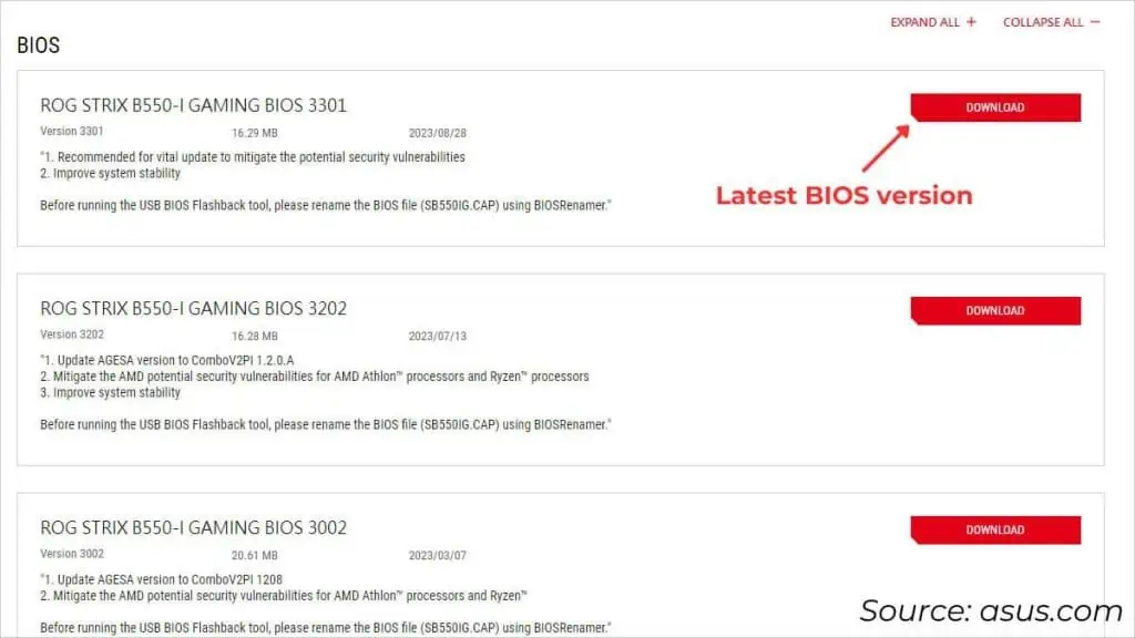 What is BIOS Flashback and How to Use It? 5 downloading-latest-bios-version-1024x576