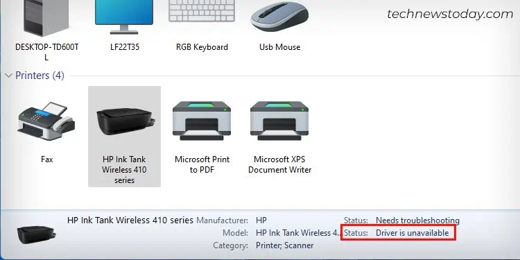How to Fix a Printer That's Not Printing 10 driver-is-unavailable-error-on-control-panel