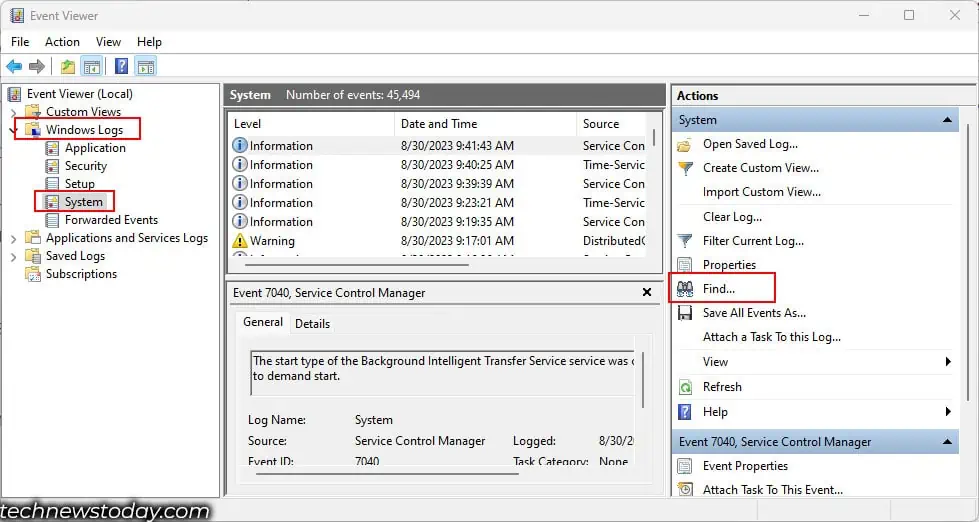 find-evenviewer-system-logs
