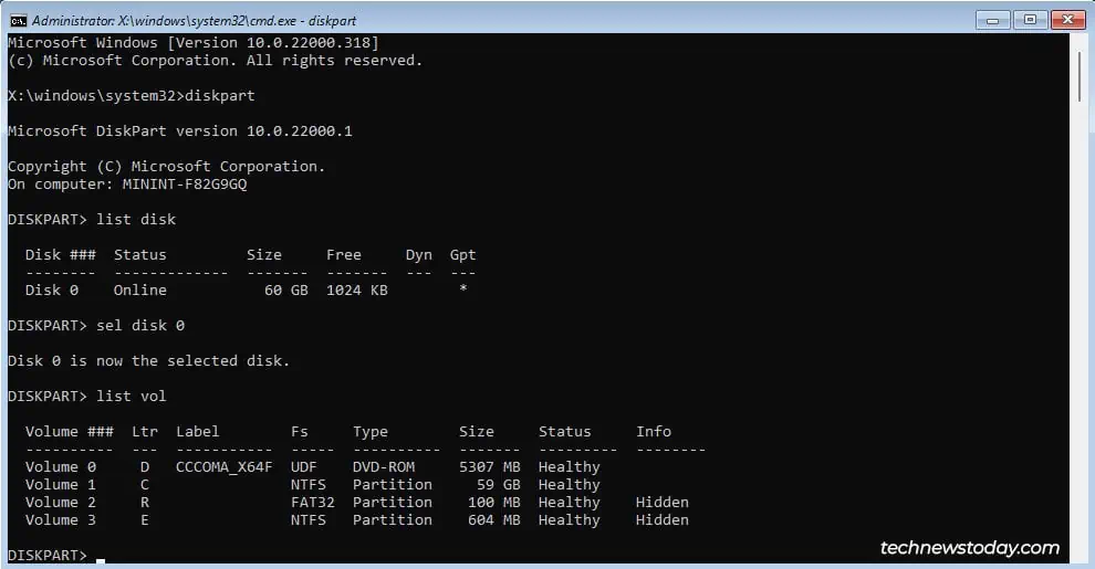 identify-system-partition-diskpart