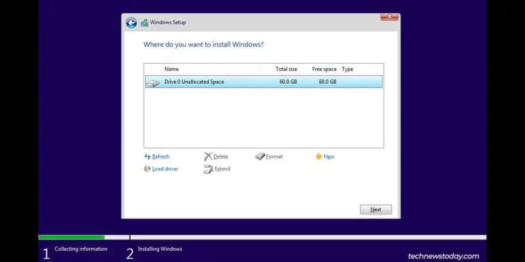 How To Factory Reset Your Windows Computer 7 install-windows-on-partition-1024x511