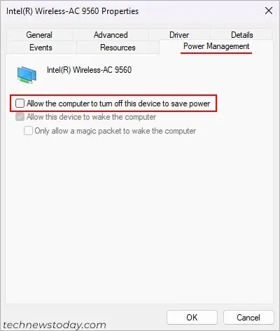Intel Wireless AC 9560 Not Working? Try these Fixes 9 intel-wireless-ac-9560-power-management-allow-the-computer-to-turn-off-this-device-to-save-power