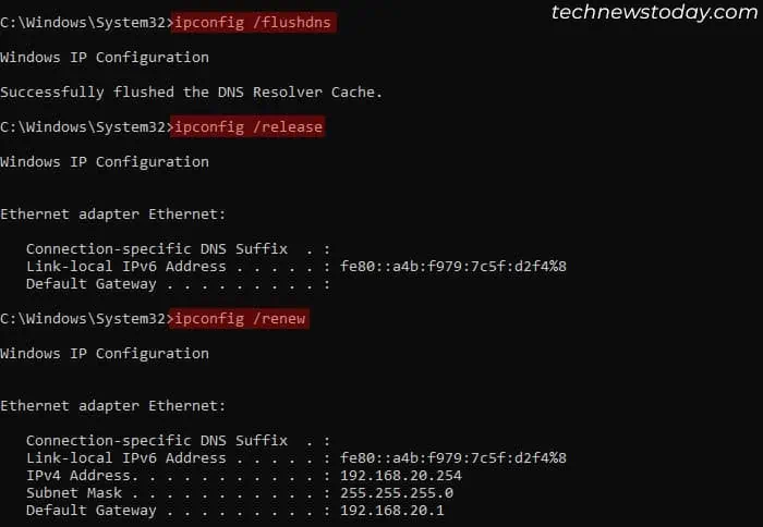 Intel Wireless AC 9560 Not Working? Try these Fixes 12 ipconfig-flushdns-release-renew