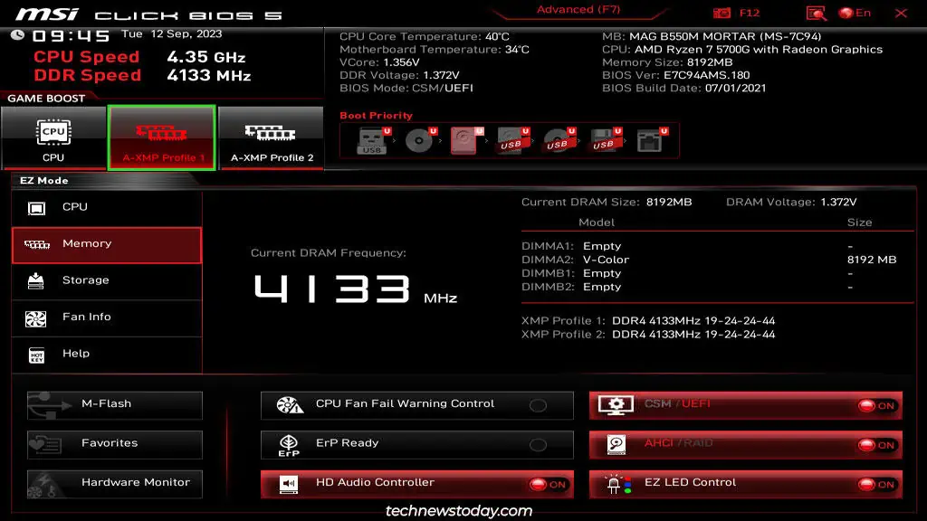 How to Overclock Your MSI Motherboard BIOS 8 msi-bios-a-xmp-profile