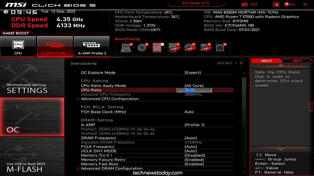 How to Overclock Your MSI Motherboard BIOS 12 msi-bios-cpu-ratio-core-multiplier