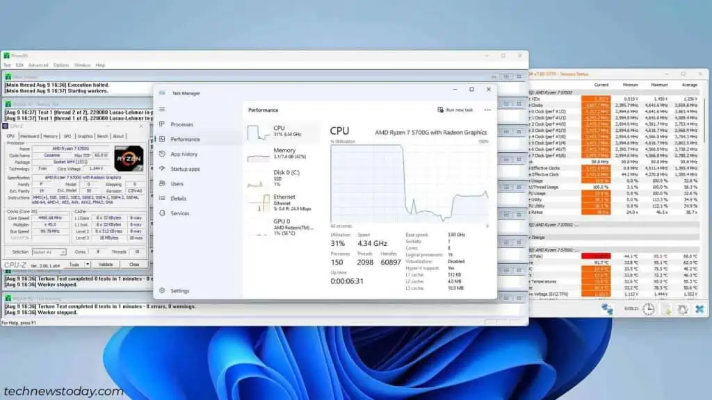 How to Overclock Your MSI Motherboard BIOS 4 ryzen-7-5700g-stress-testing-1024x576