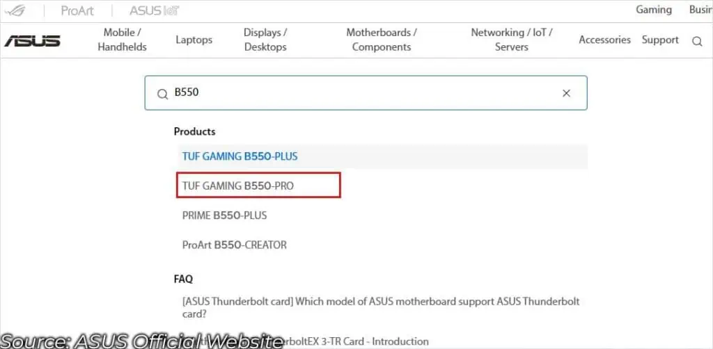 What RAM is Compatible With My Motherboard? 1 select-motherboard-asus-website-1024x502