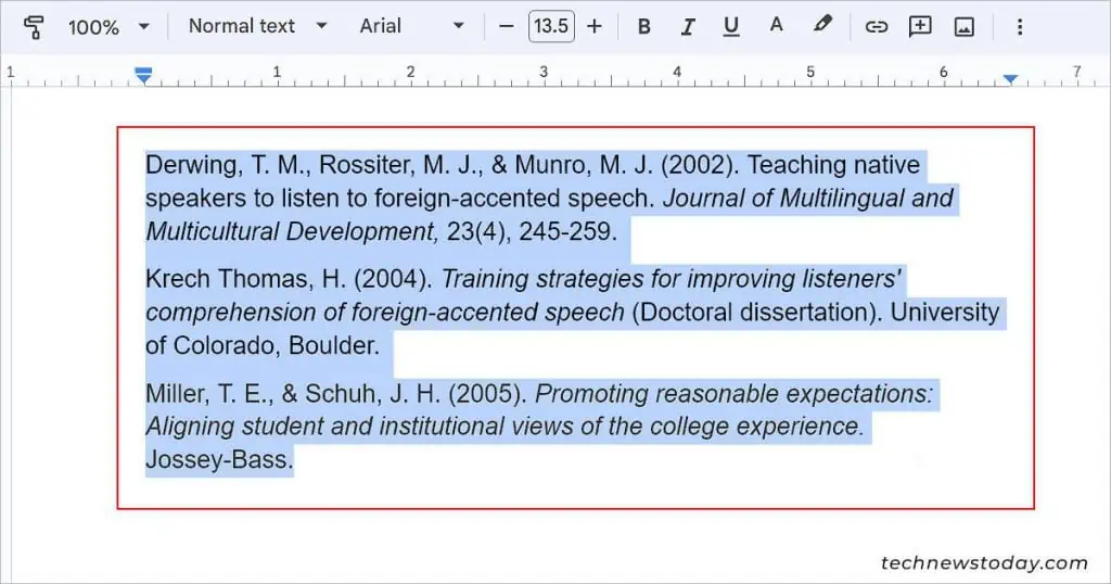 How to Indent Second Line in Google Docs for Citations 1 select-text-you-want-to-indent-on-Google-Docs-1024x538