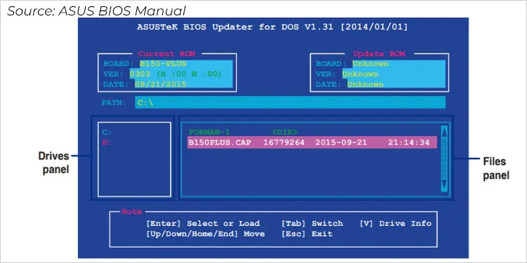 How to Update BIOS Safely 12 selecting-bios-file-in-dos-environment-text-mode-asus-1