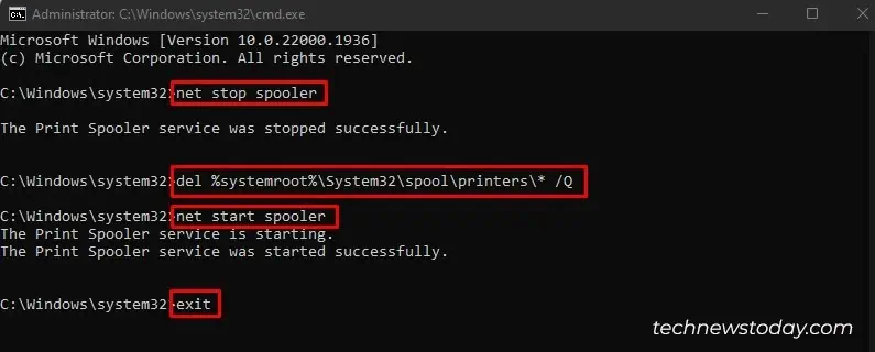 How to Fix a Printer That's Not Printing 12 stop-spooler-clear-spooler-and-restart-spooler-1