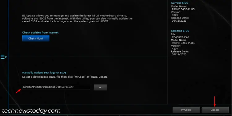ASUS BIOS Update: 5 Easy Ways 25 update-button-to-start-asus-bios-update-from-ai-suite-3