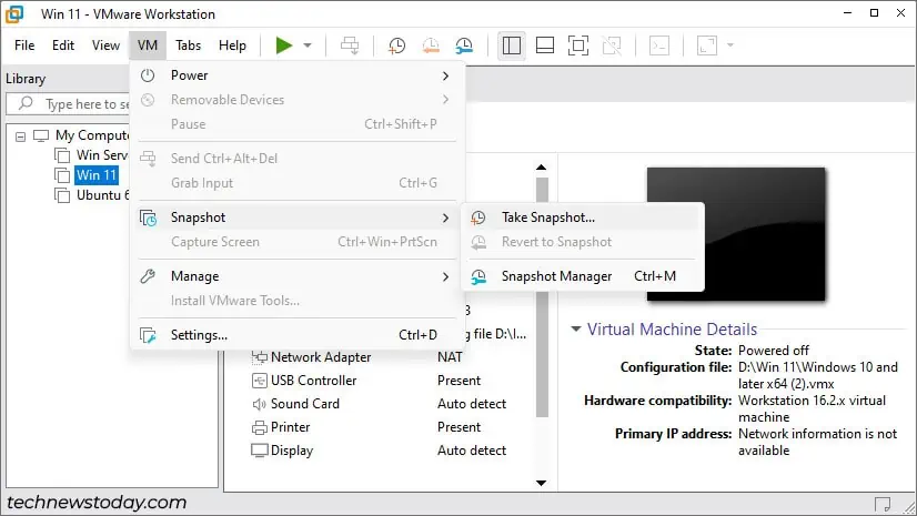 vmware-workstation-snapshot-feature